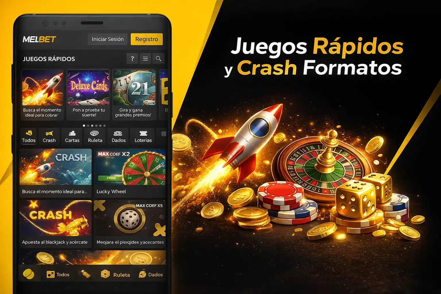 Juegos tipo crash y partidas rápidas